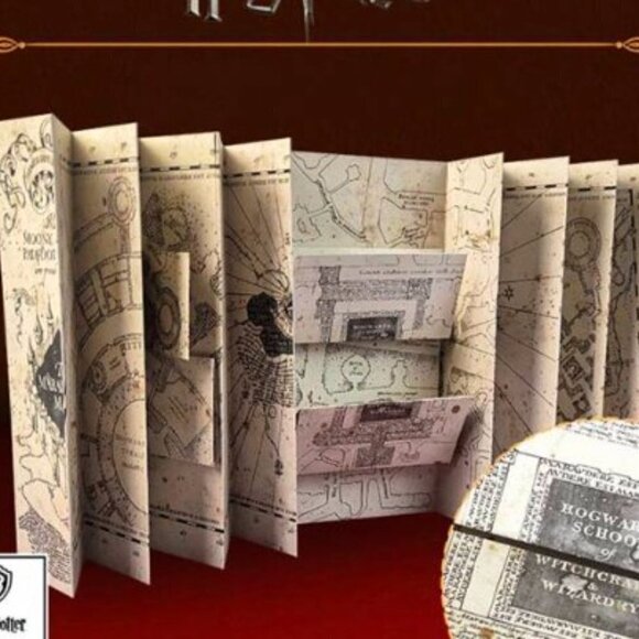 Harry Potter Official Authorized Map of The Marauder's School of Magic Hogwarts - Picture 3 of 5